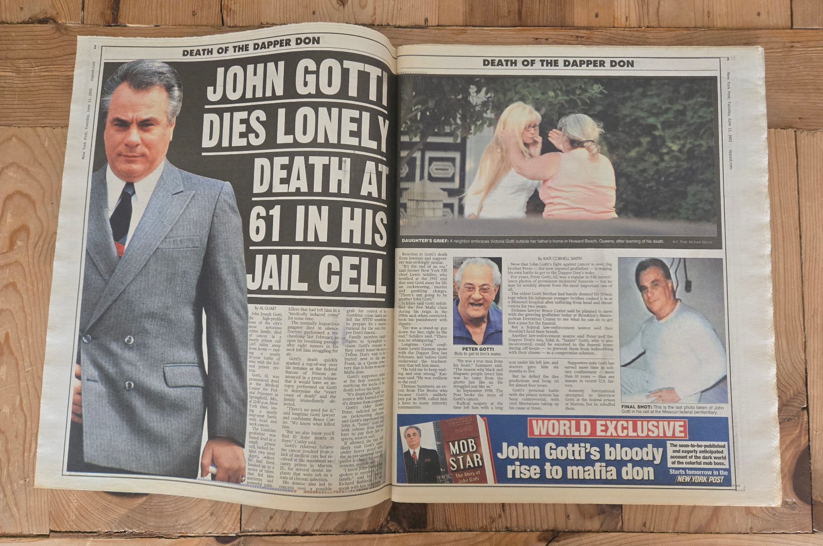 “DAPPER DON DEAD” – Gangster John Gotti Death - New York Post – June 11, 2002