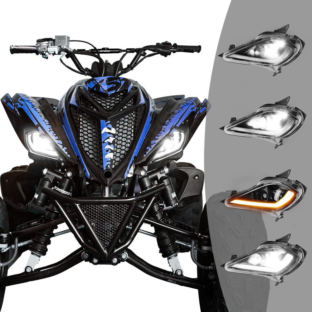 For 2006-2024 YAMAHA YFZ 450 RAPTOR 350 700 700R LED Headlights Set Head Lamps