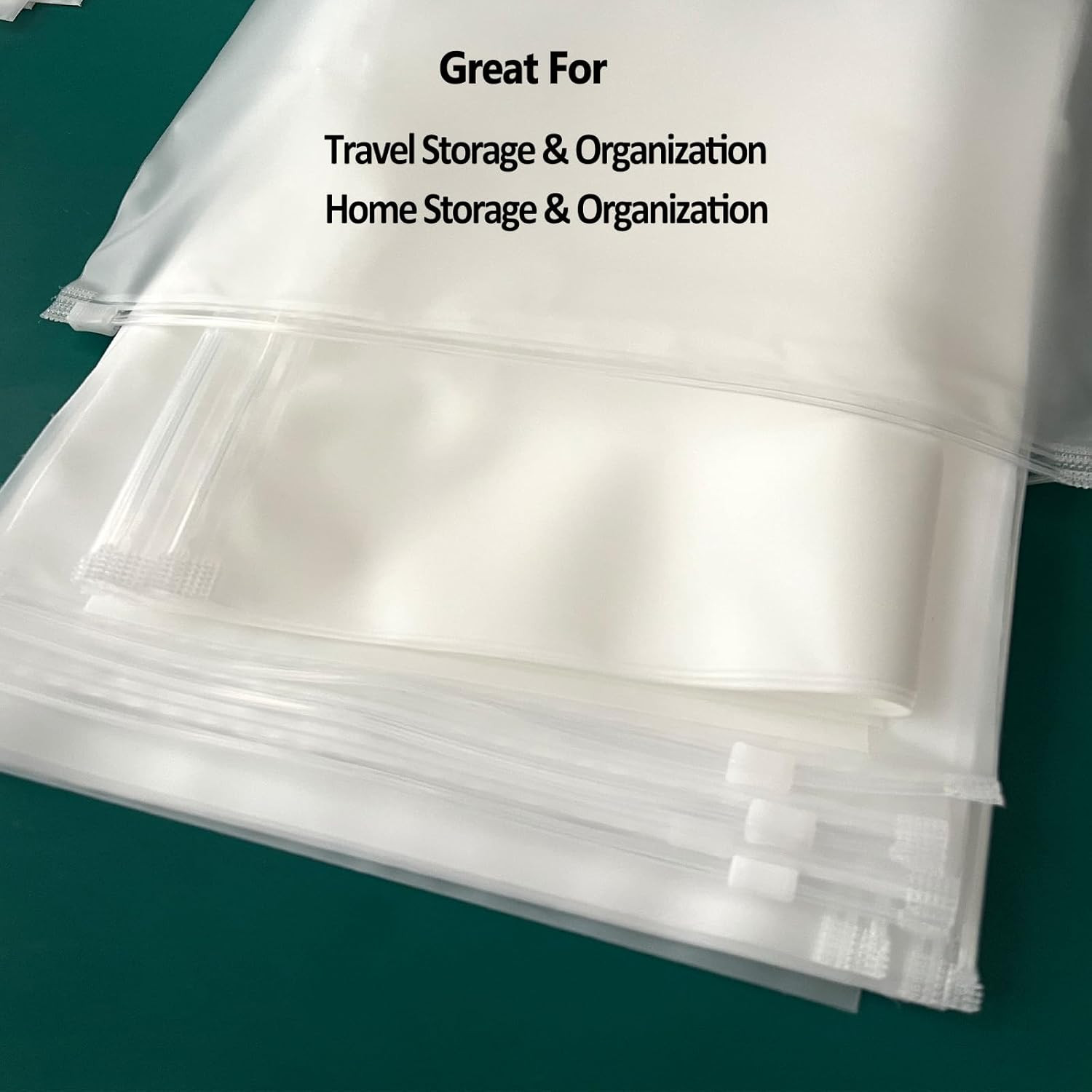 (20 Pcs Value Pack) Travel Luggage Organizer Bags, Assorted Sizes, 4Mil Resealab