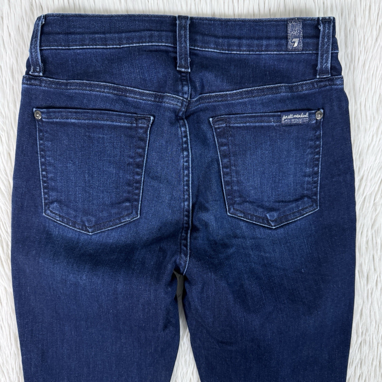 7 For All Mankind Gwenevere Dark Wash High Waist Ankle Denim Jeans Women's 26