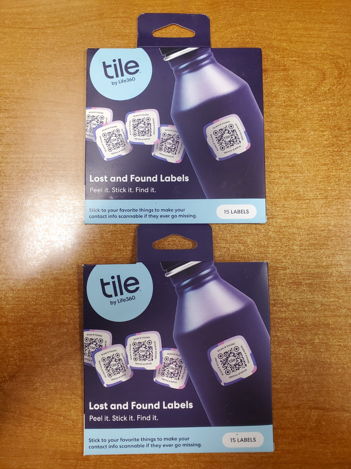 2 Packs of 15: Tile By Life 360 Lost & Found Labels (4457) NEW W1D