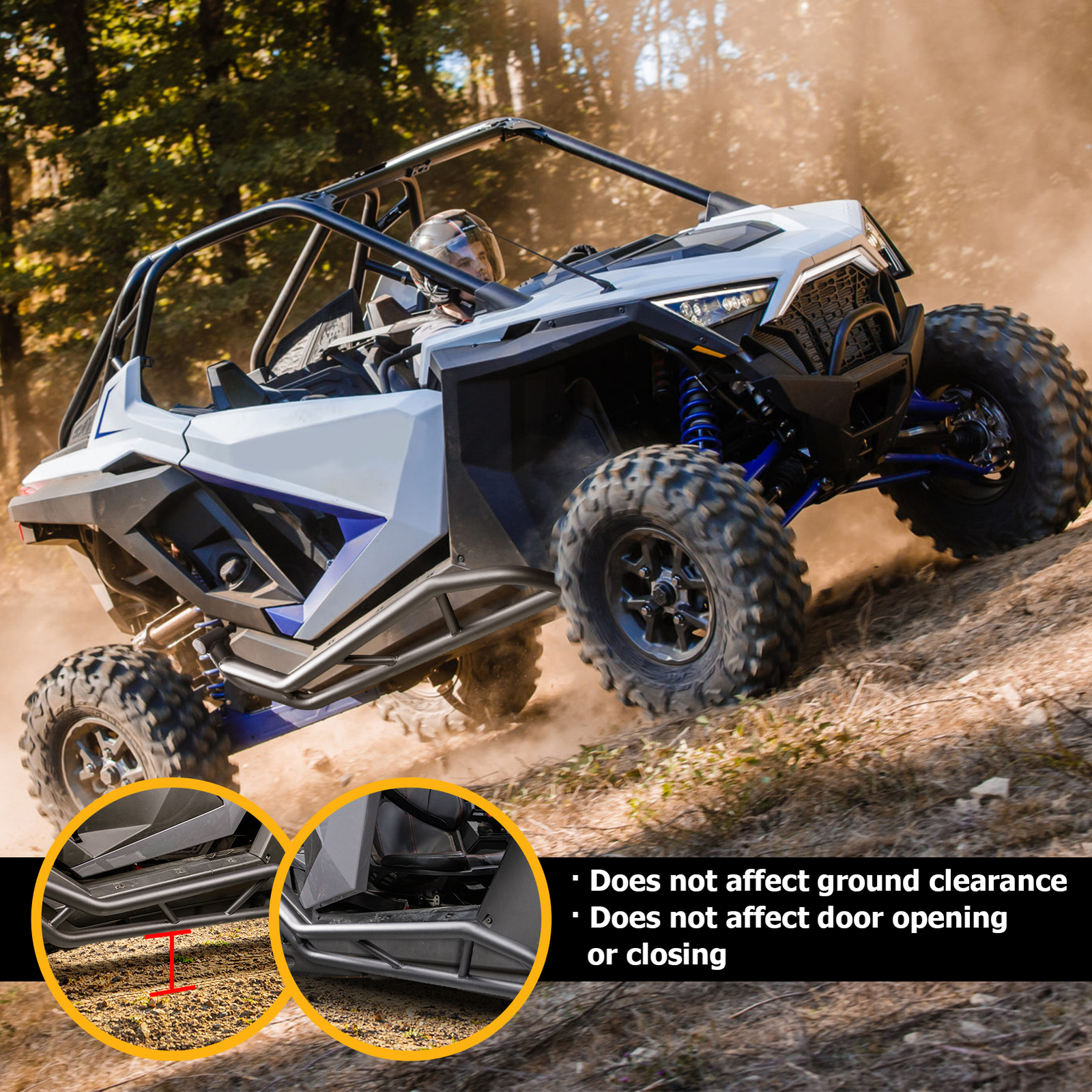 For Polaris RZR Pro XP/PRO R 2889208-293 1.75" Tree Kickers Brush Guard Nerf Bar