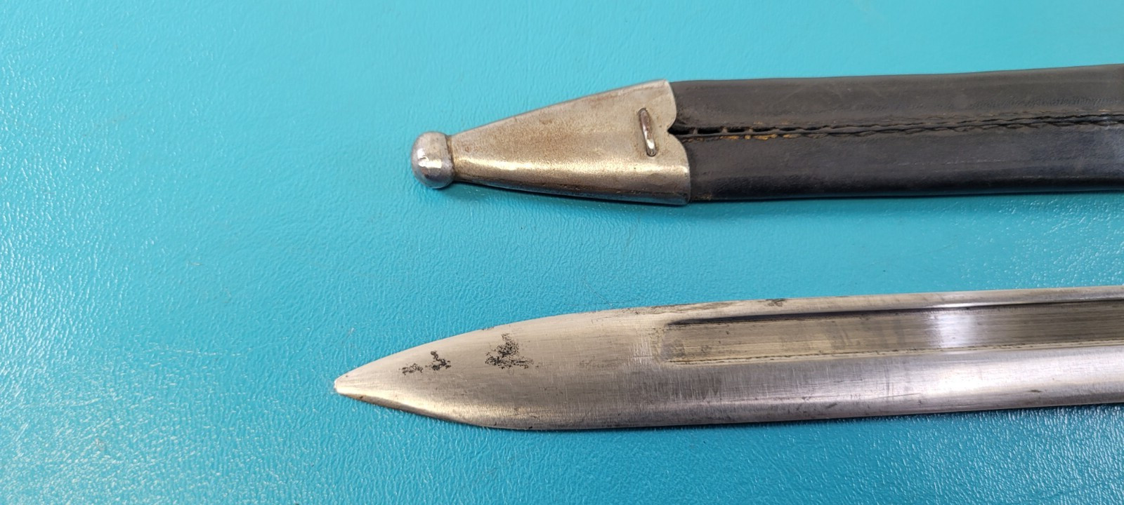 Danish Model 1889 Krag Jorgensen Rifle Bayonet Knife + Scabbard Denmark TR154