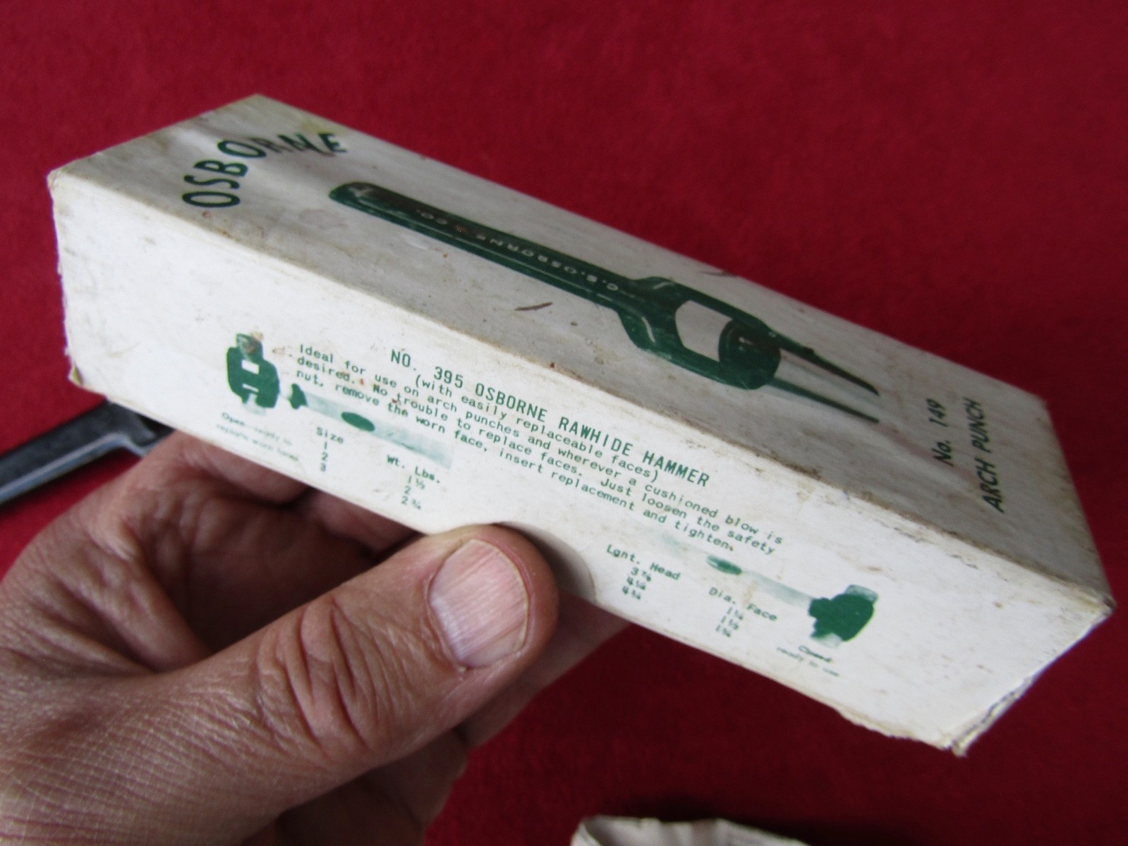 C.S. OSBORNE 149 Arch Punch 11/16" Round Circular Leather Rubber Vinyl Made USA