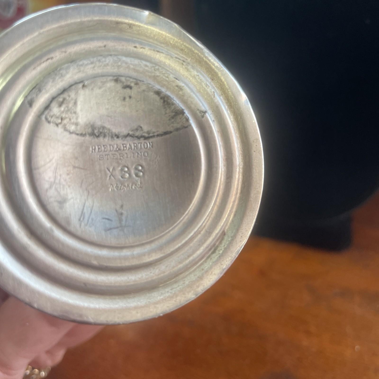 sterling silver reed and barton Weighted Base Cordial Goblet Stem