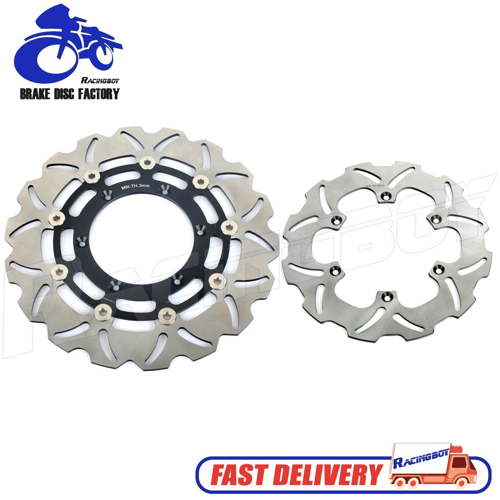 Floating Front Rear Brake Discs Rotors For Suzuki DR-Z 400 SM DRZ400SM 2005-2025