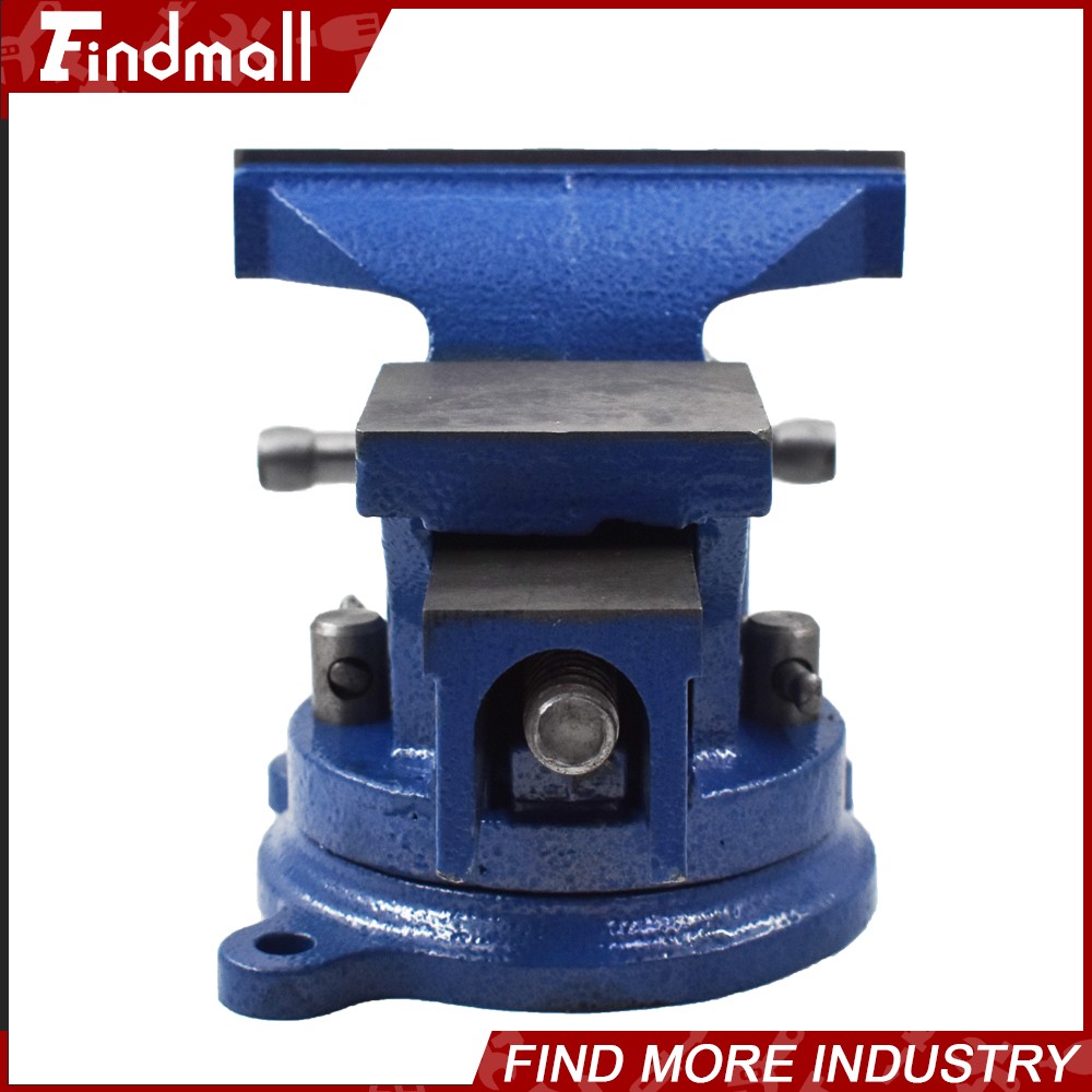 Findmall 4" Bench Vise with Anvil Swivel Locking Base Table top Clamp Vice