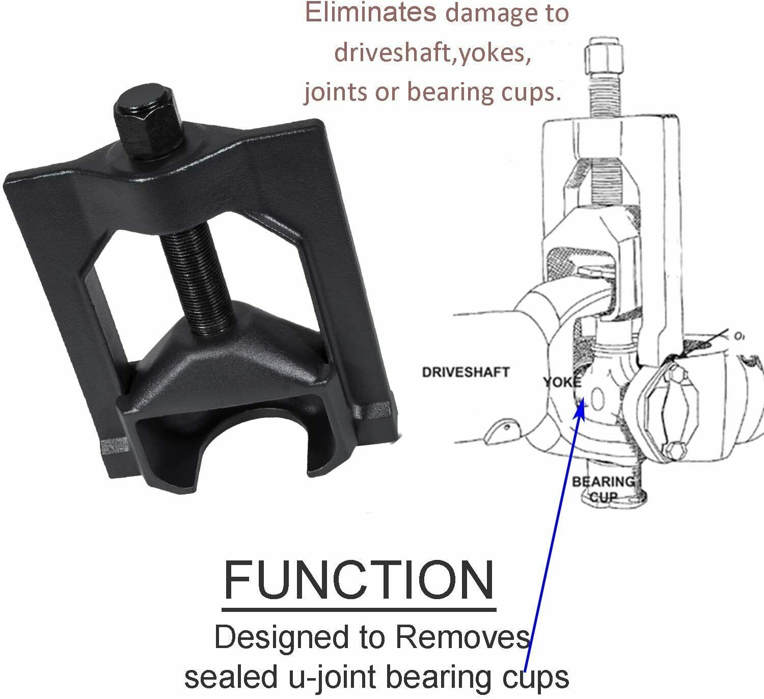 Heavy Duty Truck Class 7 & 8 Driveline U-Joint Puller Tool for 18N 17N 1760
