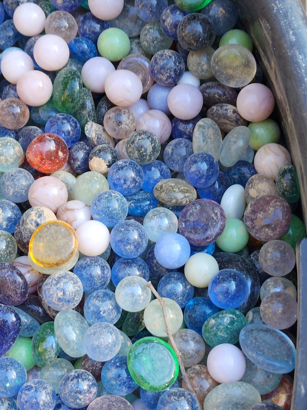 5 LBS MIXED MARBLES, FLAT GLASS MARBLES GEMS, VASE FILLERS, MOSAIC $19.99 PPD