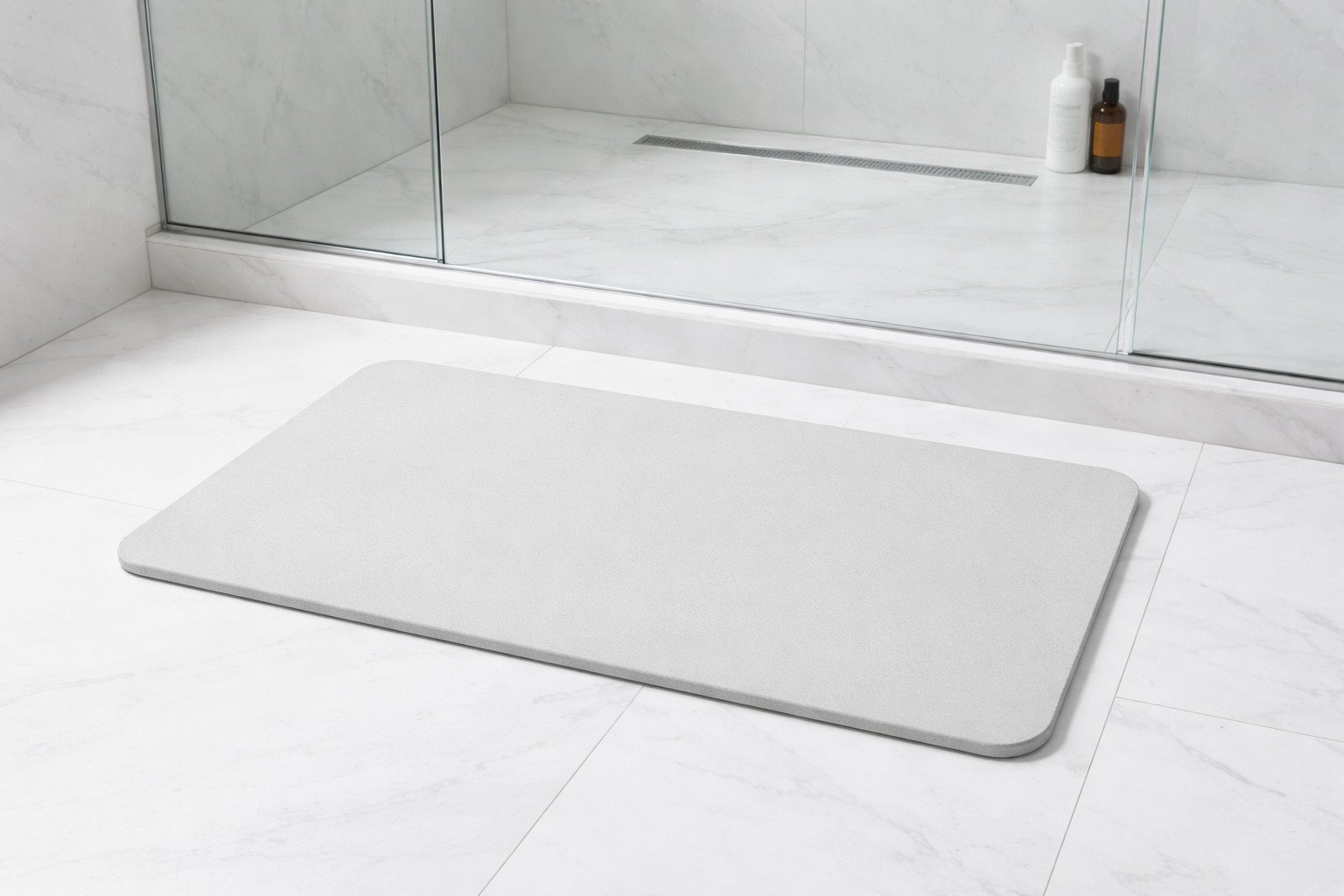 AXIESO Stone Dish Drying / Shower Bath Mat – Quick Dry Diatomaceous Earth Mat