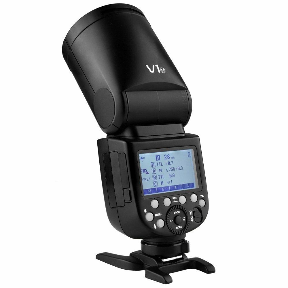 US Godox V1N V1-N 2.4G TTL HSS Round Head Camera Flash Light Speedlite For Nikon