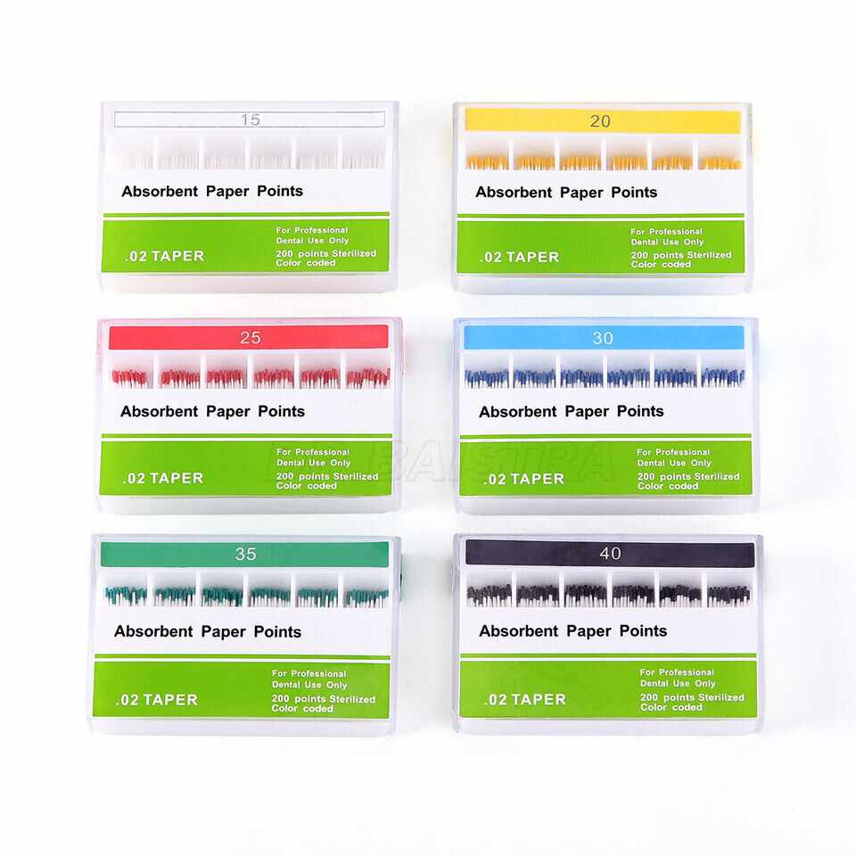 AZDENT Dental Gutta Percha Points &Absorbent Paper Points Taper Coded Endodontic