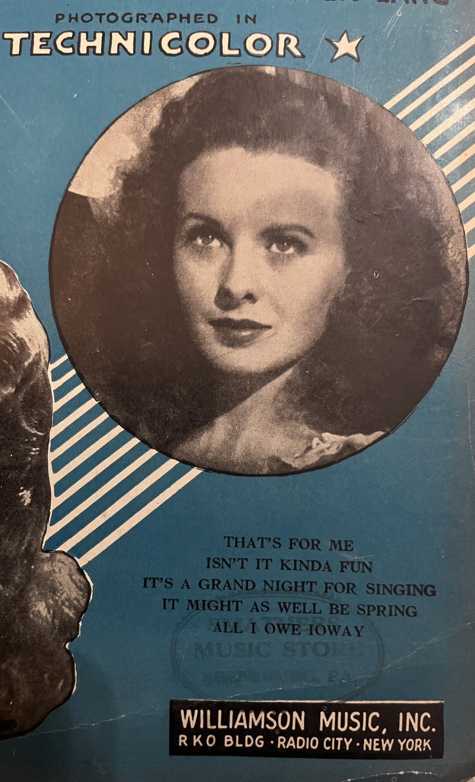 1945 It Might As Well Be Spring Sheet Music Rodgers & Hammerstein's State Fair