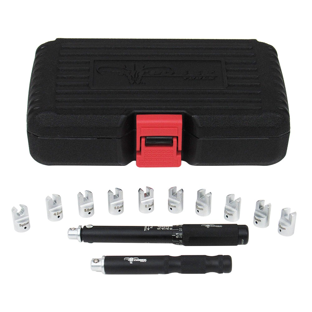 Pit Posse Motorcycle Wheel Spoke Torque Wrench Adjustable V2 Key Universal Set