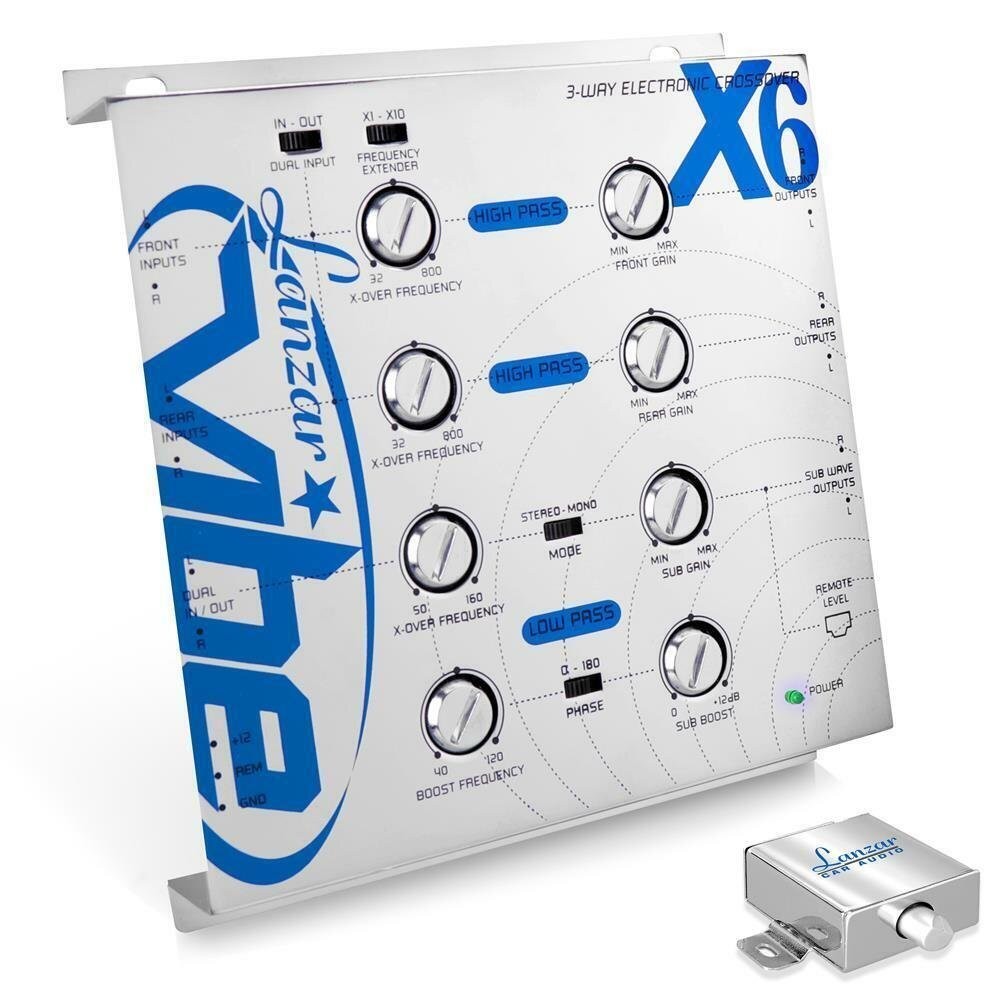 Lanzar 3 Way Electronic Crossover Network w/Remote Subwoofer Control VIBEX6