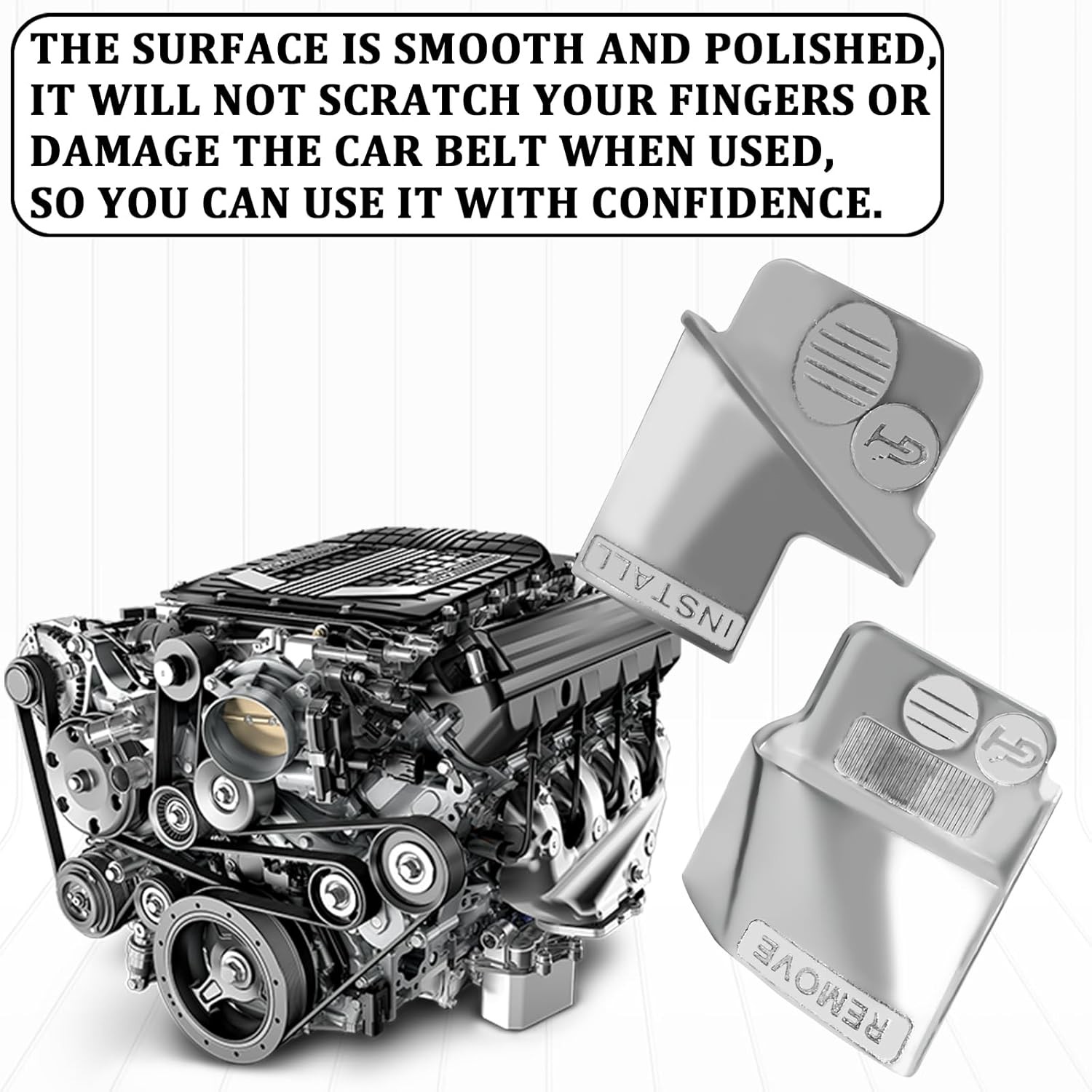 Serpentine Stretch Belt Mate Kit Tool, Metal Serpentine Belt Tool Kit for Remove