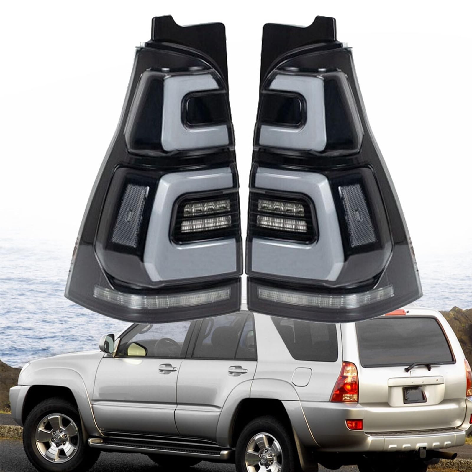 Pair LED Tail Light Assembly For Toyota 4Runner 2003-2009 Start Up