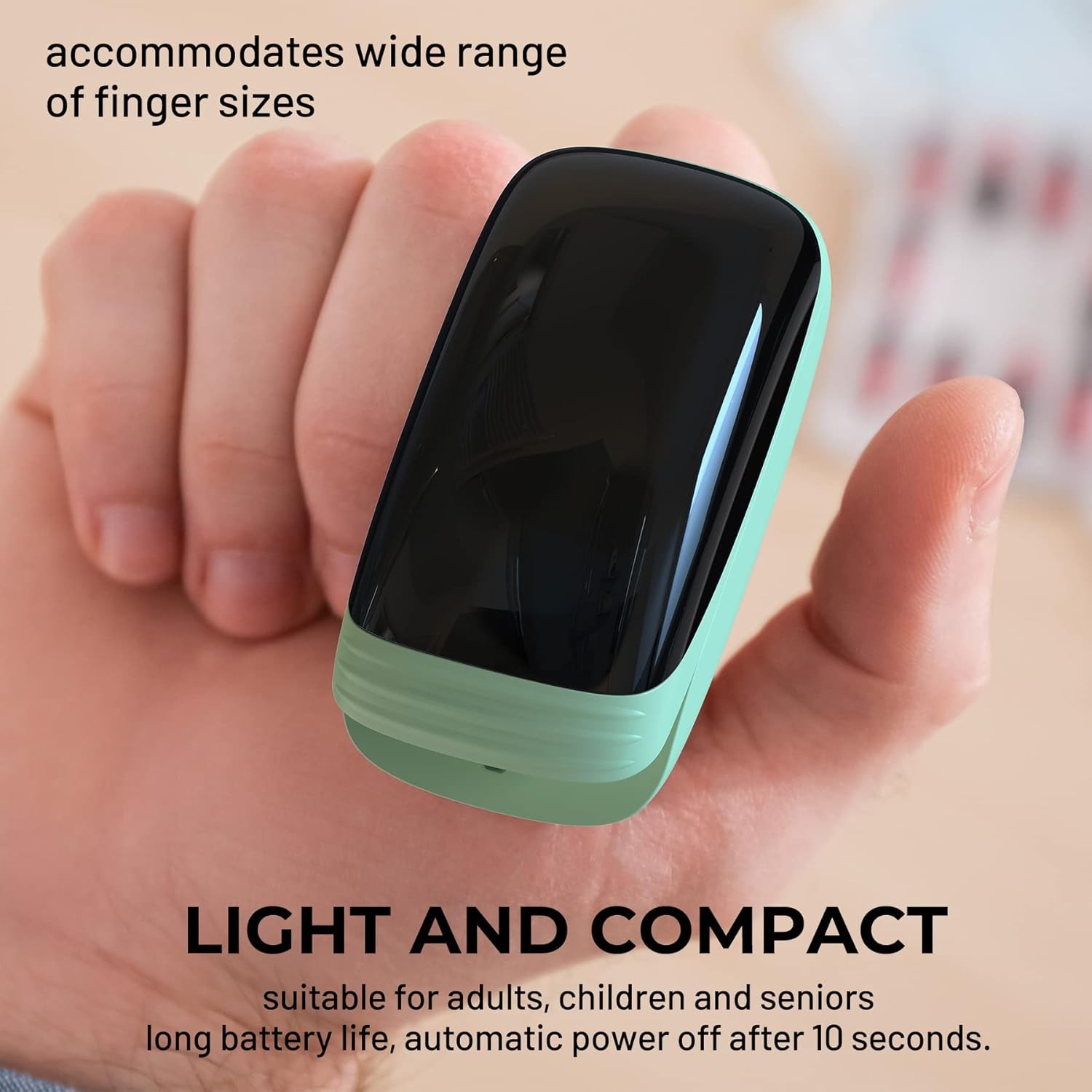 Finger Pulse Oximeter, Fingertip Blood Oxygen Saturation with Pulse Monitor Rech