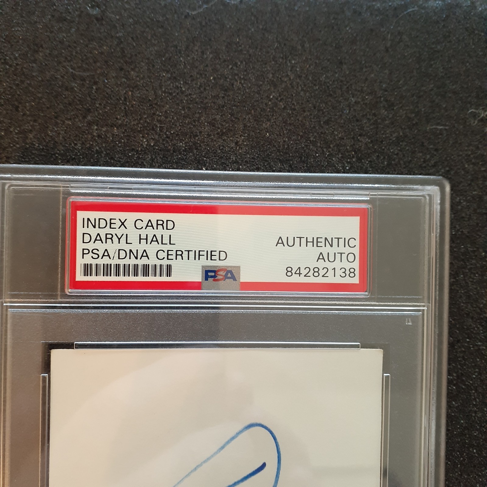 Daryl Hall authentic autograph PSA DNA index card Hall & Oates slabbed