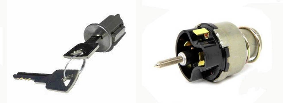 NEW! 1965 -1966 Ford Mustang Ignition Switch, Bezel, Retainer, Cylinder and Keys