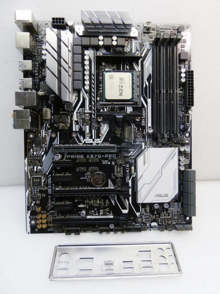 ASUS Prime X370-Pro AM4 ATX Motherboard DDR4 w/ CPU AMD Ryzen 7 2700X I/O Shield