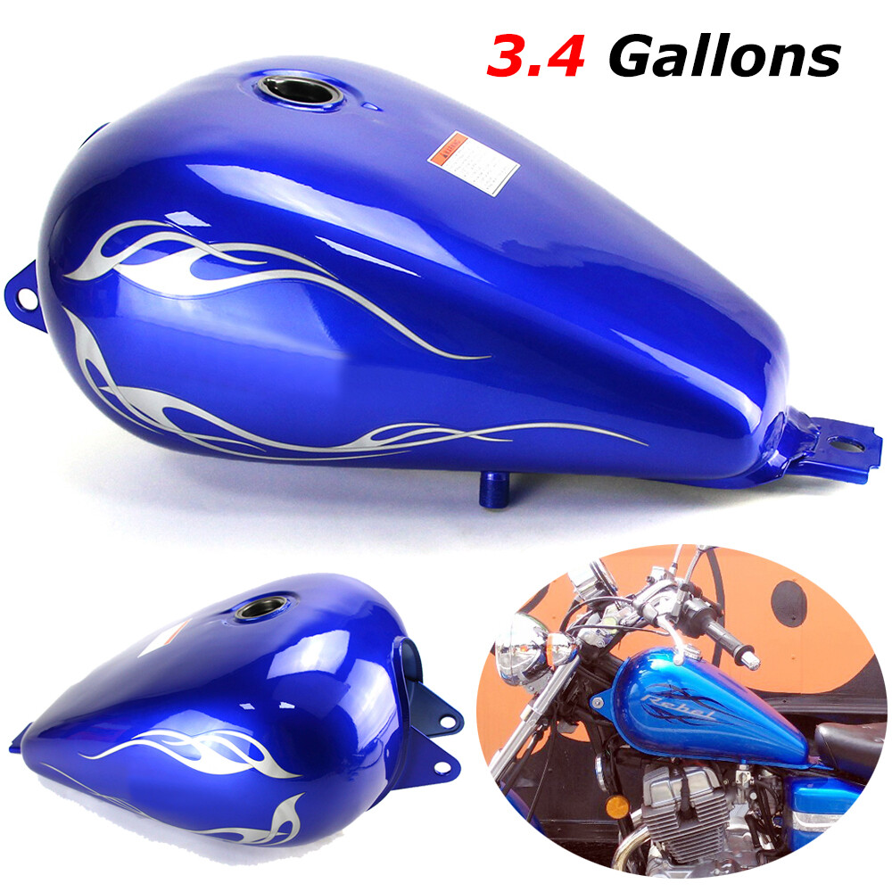 Motorcycle 3.4 Gallons Fuel Gas Tank For Honda Rebel 250 CMX 250C 1985-2016 Blue