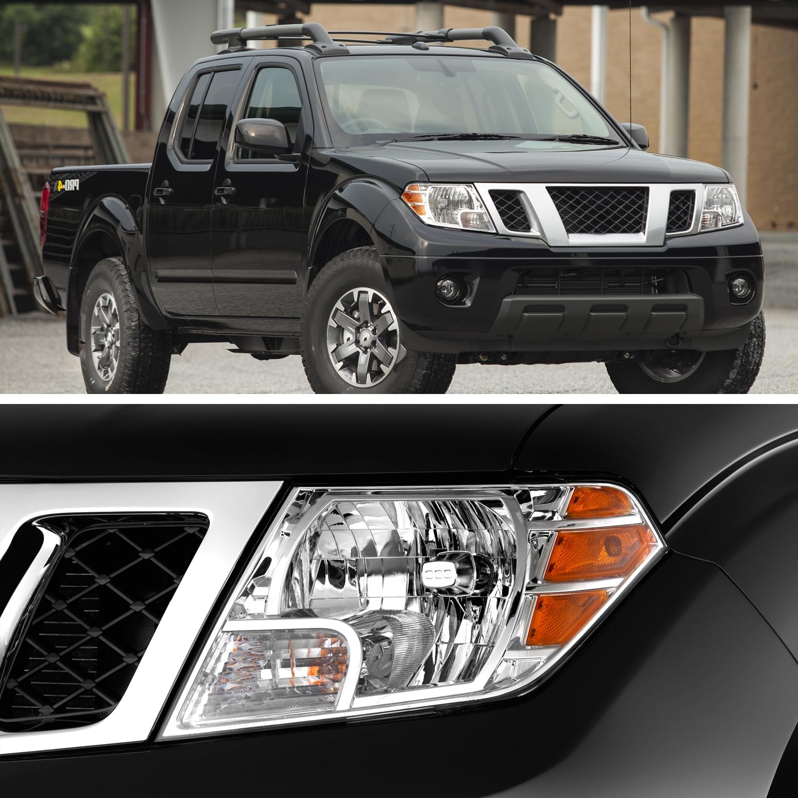 Headlight Assembly Replacement Fit 2009-2019 for Nissan Frontier Headlamp