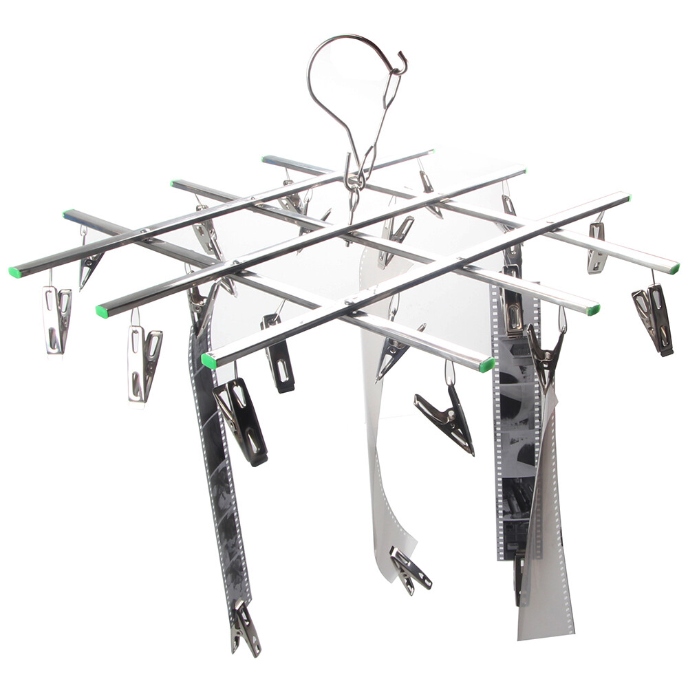 Darkroom Film Negative Drying Hanging Rack Frame Hanger 40 Clips 35mm 120 4x5''