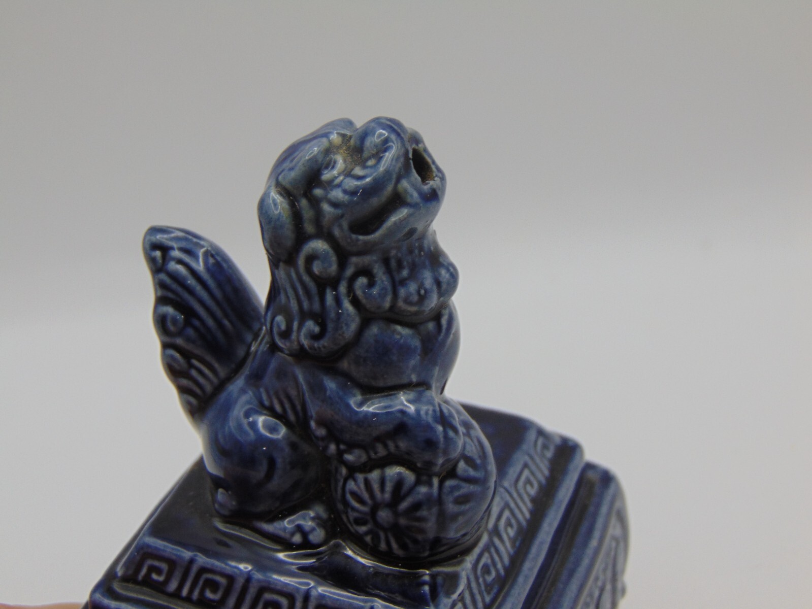 Vintage Censer Incense Burner Foo Dog Made in Japan Ceramic 4 1/2" Tall