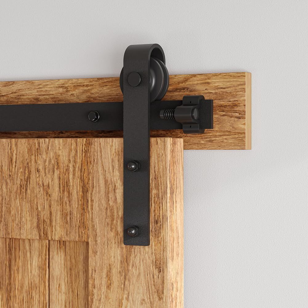 6.6FT Heavy Duty Sliding Barn Door Hardware Track Kit for One 36"-40" Wide Door