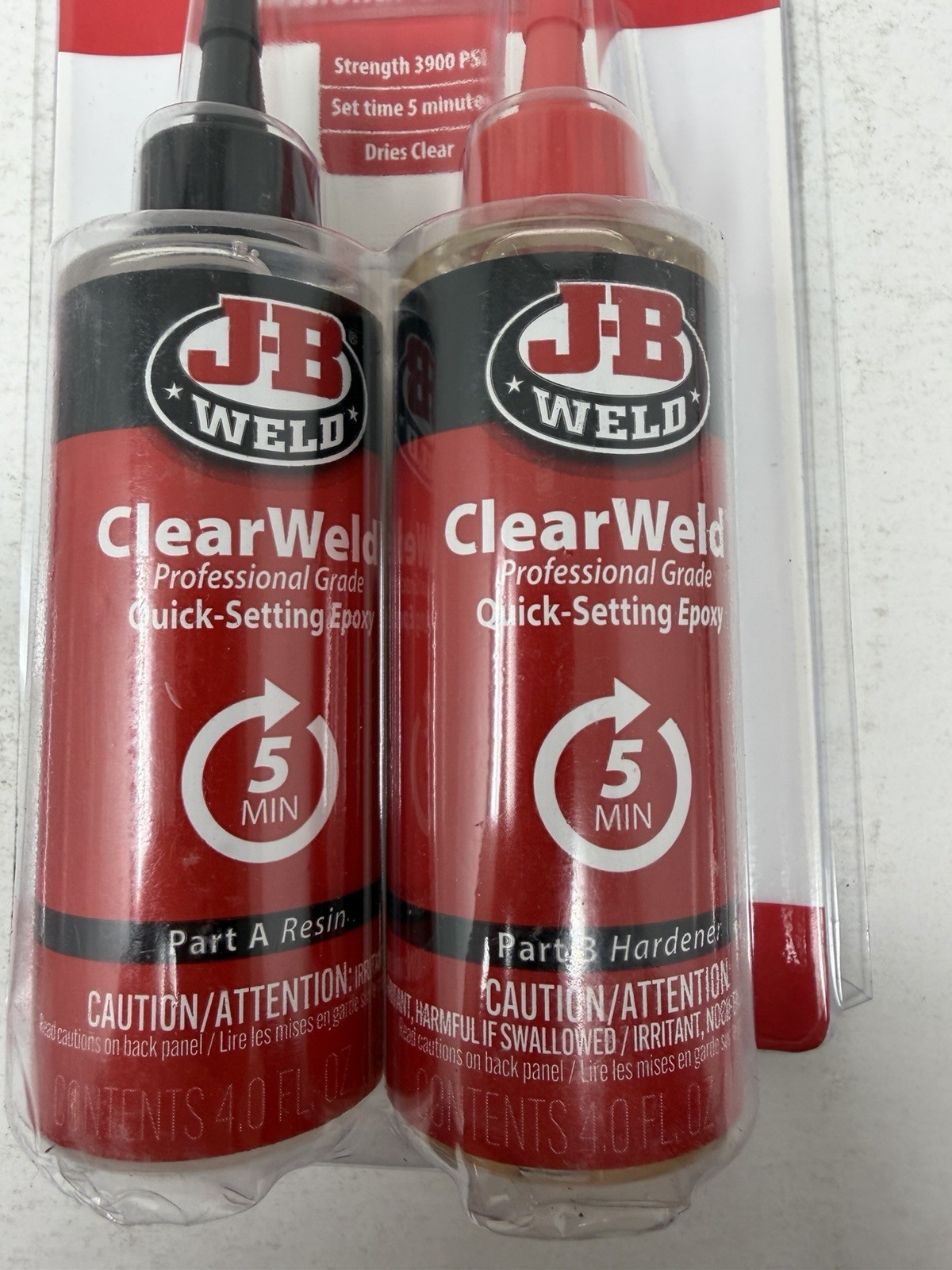 3 Pack JB Weld 50240H ClearWeld Professional Grade Epoxy, Clear 8 oz.