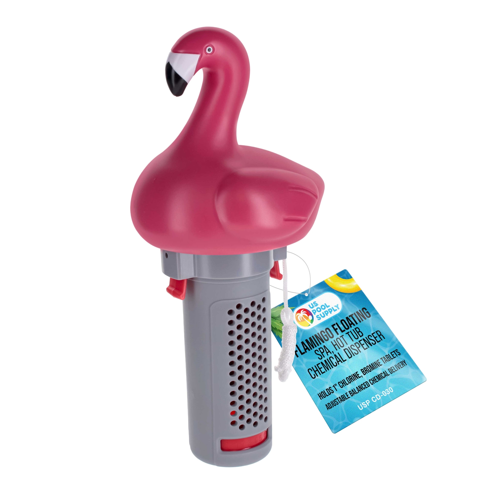 U.S. Pool Supply Flamingo Floating Spa, Hot Tub & Small Pool Chlorine Dispenser