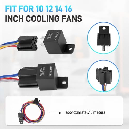 Dual Electric Fan Relay Kit, Automotive Wiring Kit, 60 Amp Cooling Fan Relay
