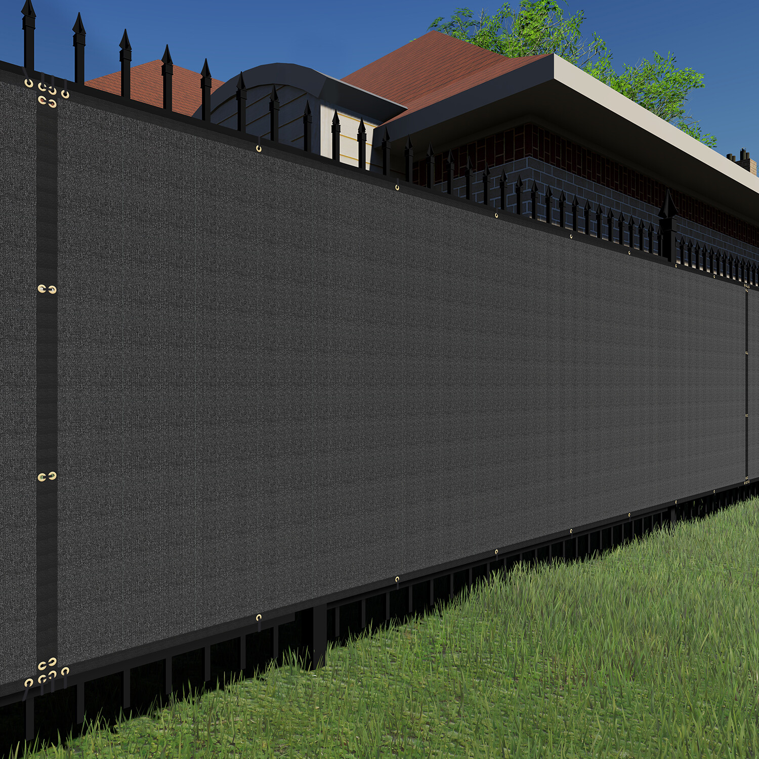 6ft Privacy Fence Screen Black Windscreen Garden Heavy Duty Mesh Shade Net Cover