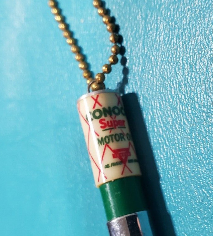 Vintage RITEPOINT PEN CONOCO SUPER MOTOR OIL Pen GAS STATION ADVERTISING Topper