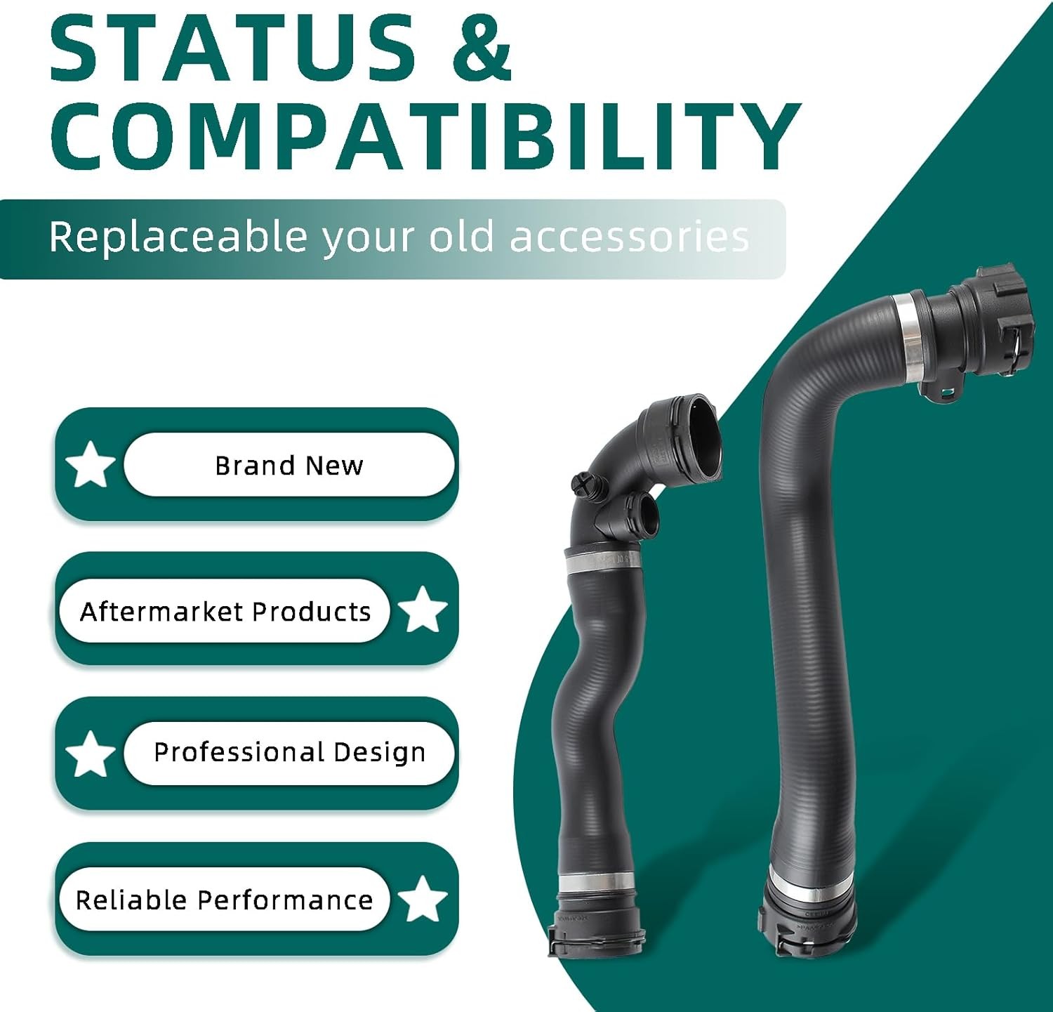 17127510952 11531436408 Upper & Lower Radiator Hoses Fits for BMW...