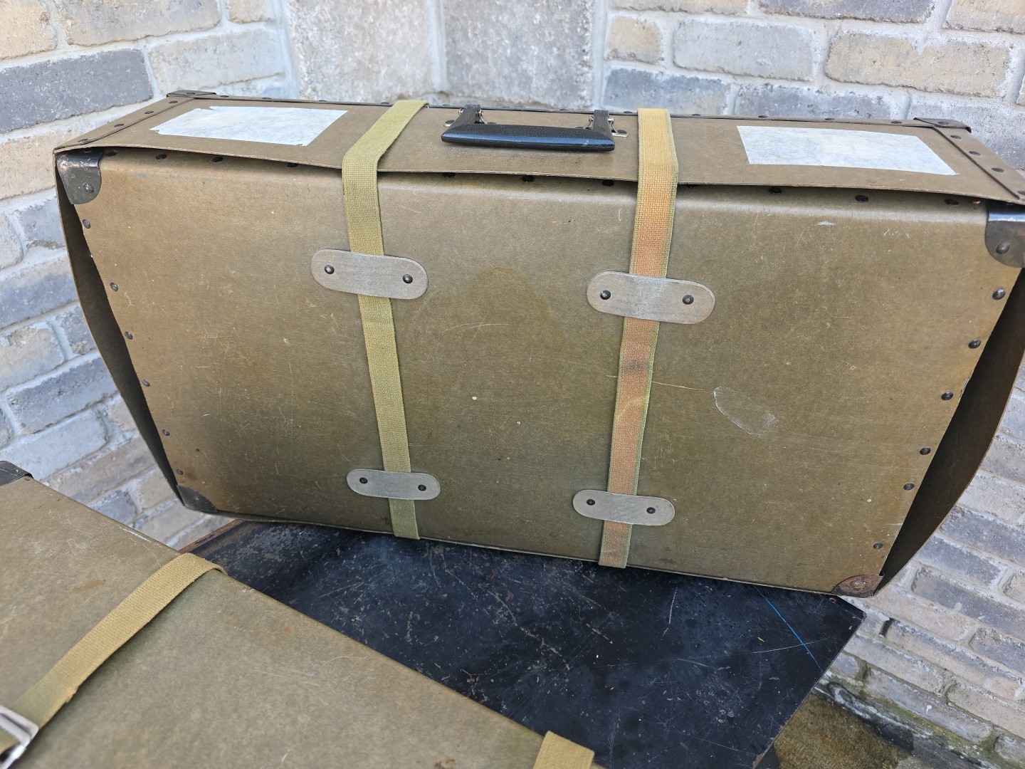 Vintage Pair of Fiber Hardware Cases 29x16x8