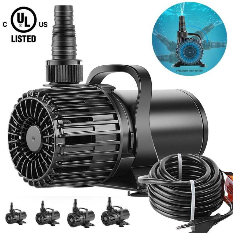 Electric Submersible Water Pump for Koi Pond Pool Waterfall Fountains Fish Tank