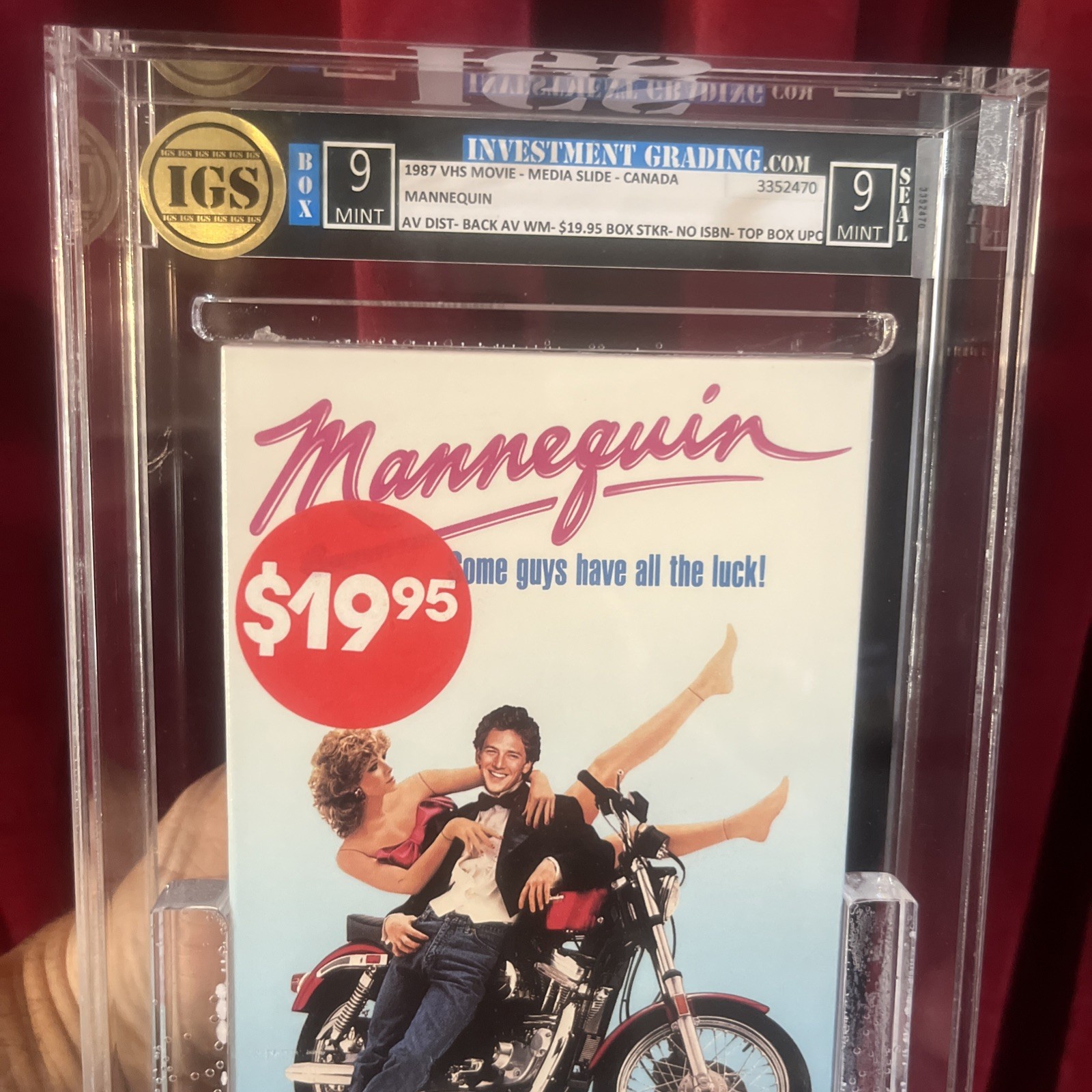 MANNEQUIN VHS IGS Graded BOX 9 MINT/SEAL 9 MINT w/Watermark FACTORY SEALED Rare