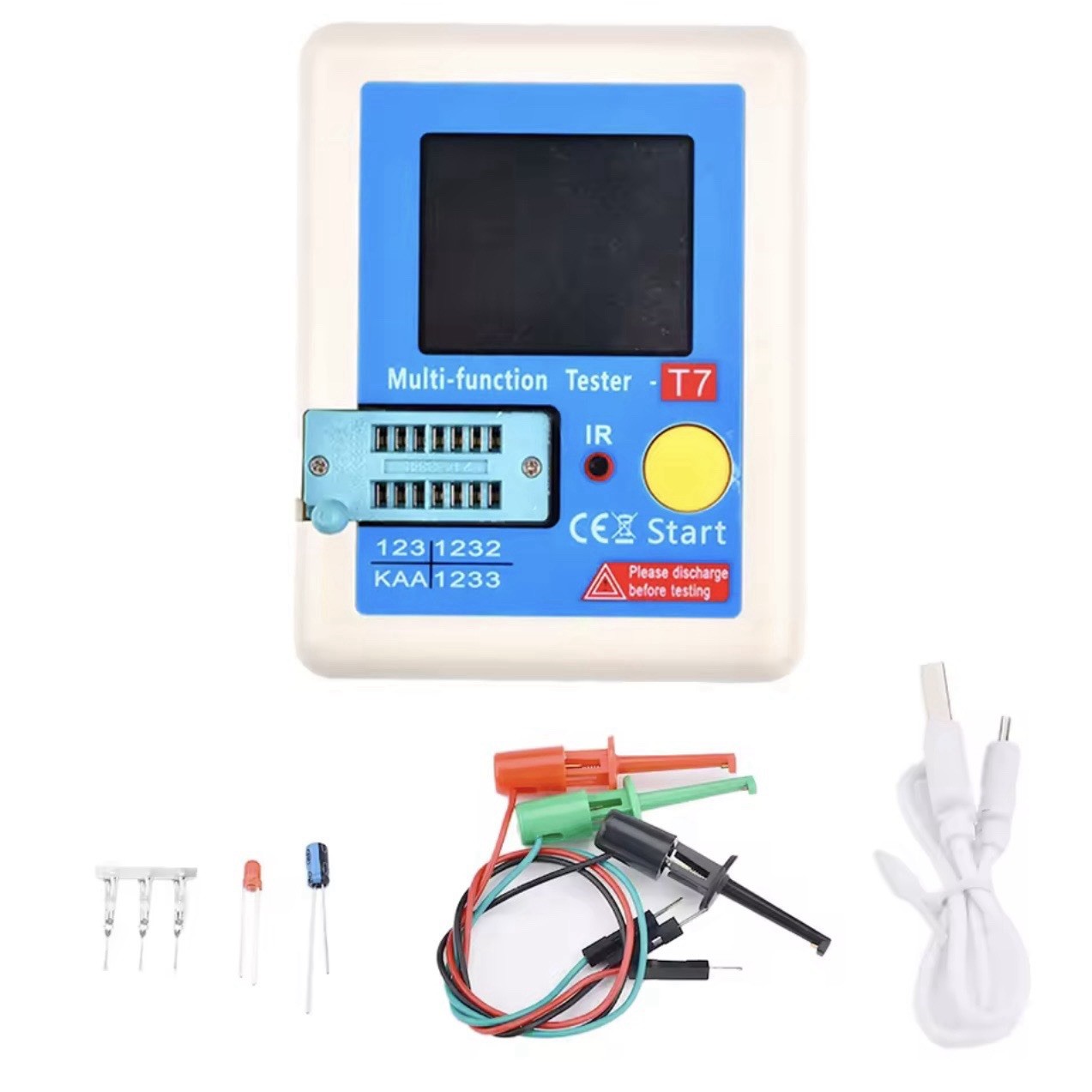 LCR T7 Transistor Tester Meter Multi-Function TFT 1.8" USA