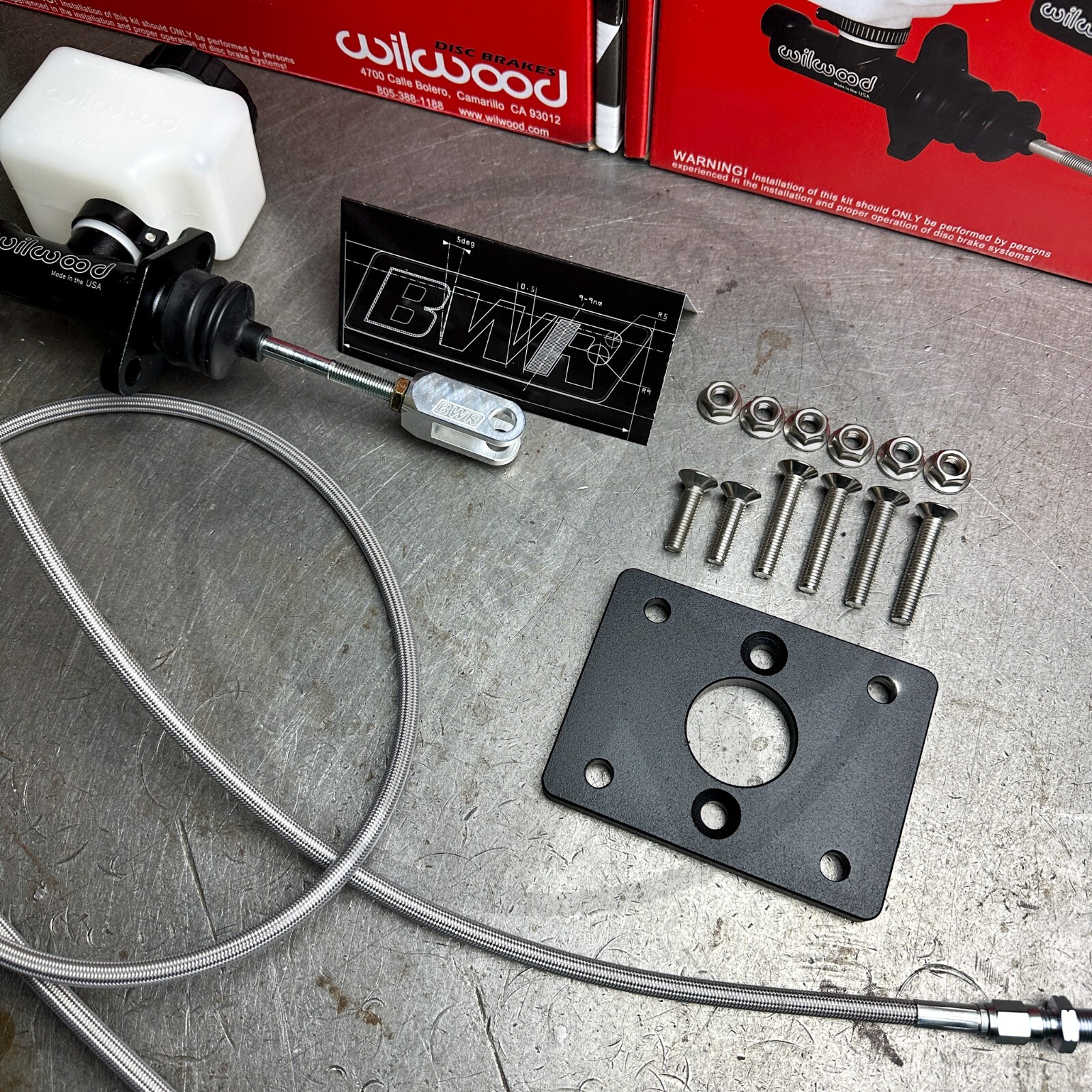 Wilwood Brake Booster Kit w BWR Clevis & Lines for 92-95 Civic w/Staging Brake