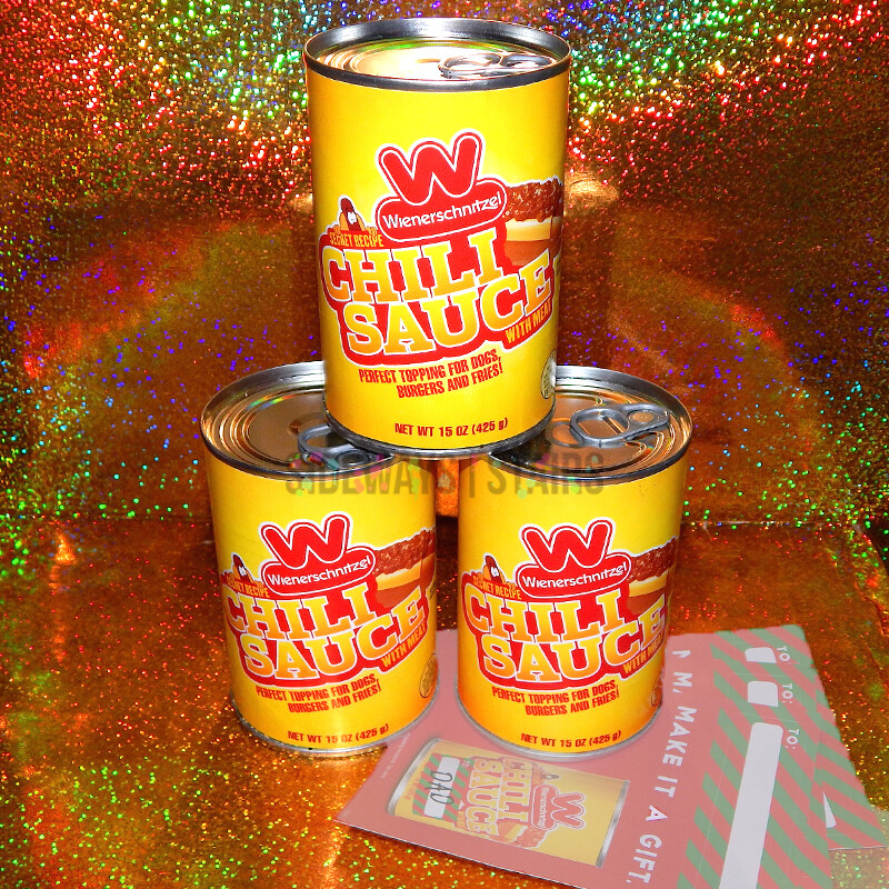 WIENERSCHNITZEL CHILI SAUCE 3 CANS secret recipe limited edition NEW 15 OZ Can