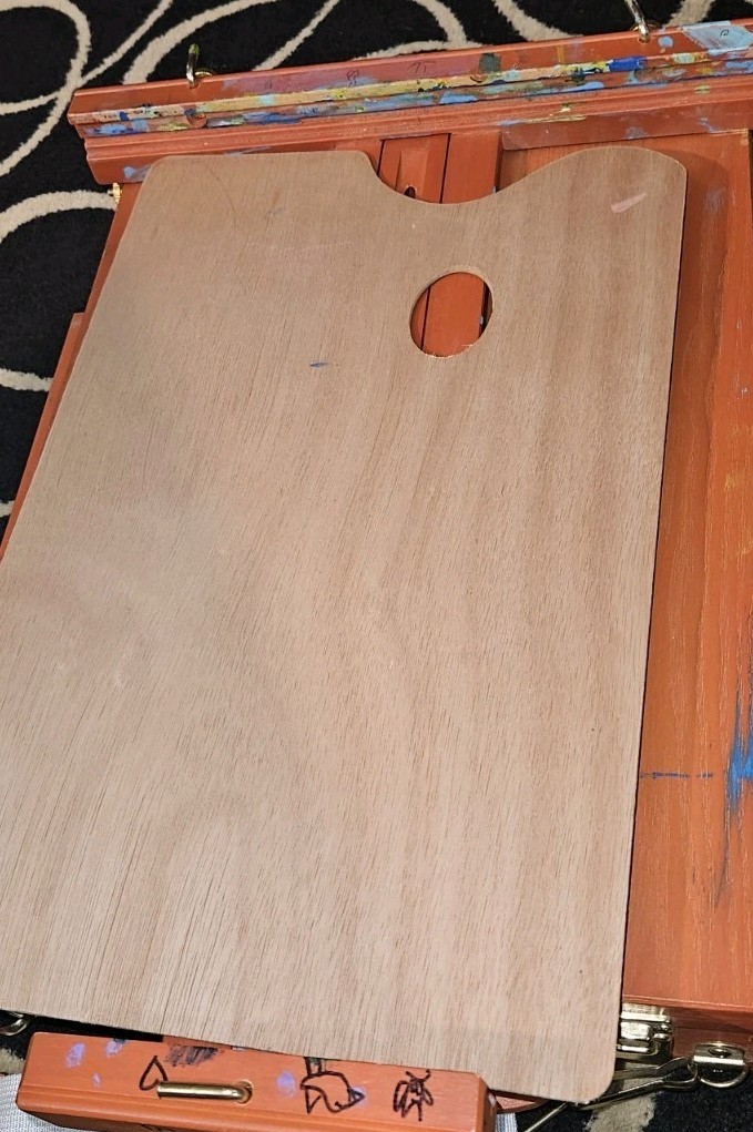 French Easel Wood Painting Artist Sketch Box Case Portable Tripod w Drawer