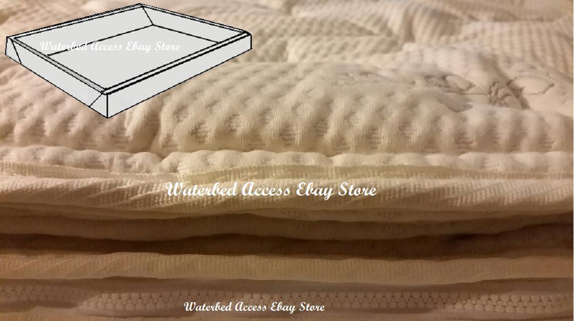 King Replacement Pillowtop Cover with Foam Rails and Liner for softside waterbed