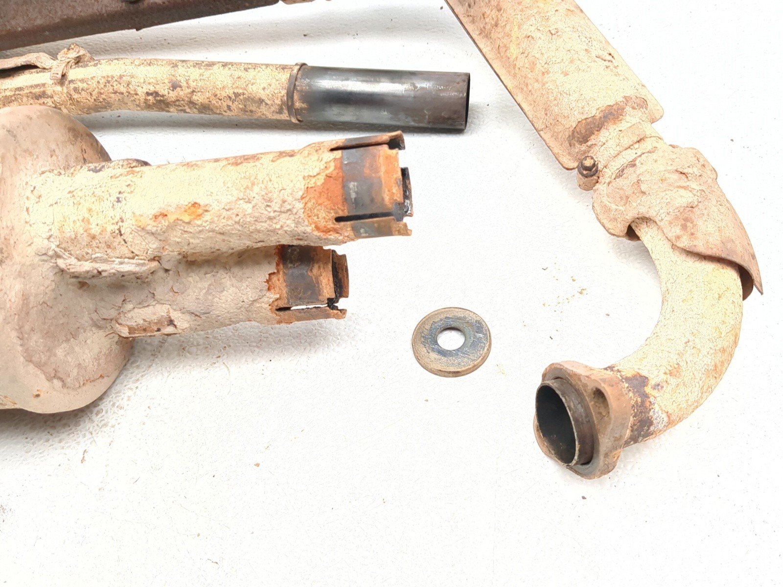 08-13 Kawasaki Teryx KRF 750 Rear Muffler & Header Pipes Exhaust System Can