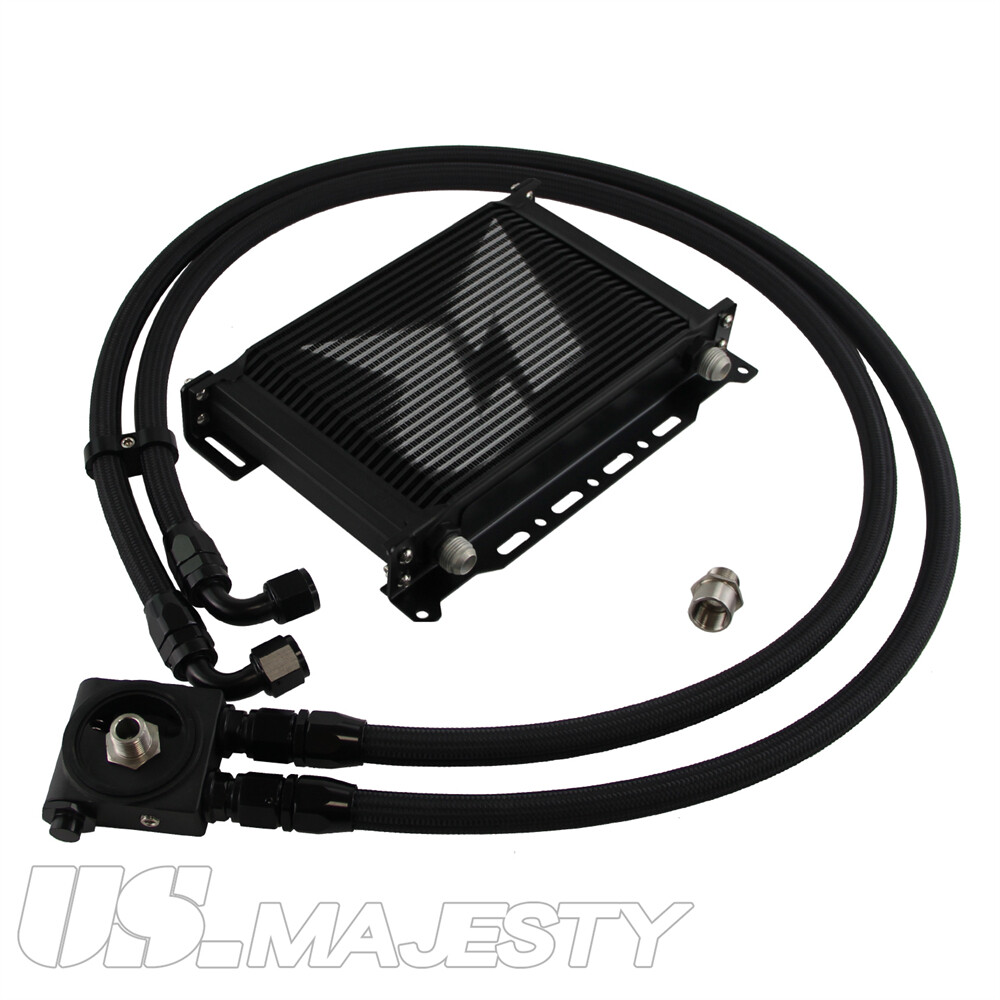 LR AN10 25 Row Oil Cooler Kit+73 Degree Thermostat Sandwich Plate kit Black