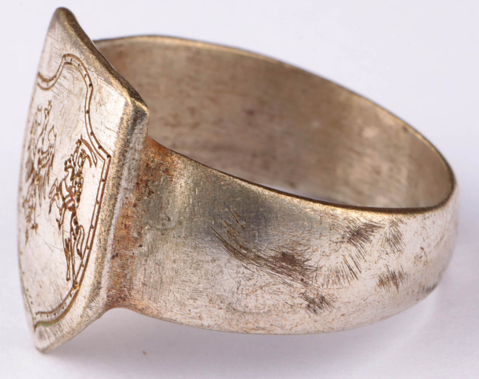 Ring Coat of arms Republic of Central Lithuania 1920–1922 Polish eagle Size 11.5