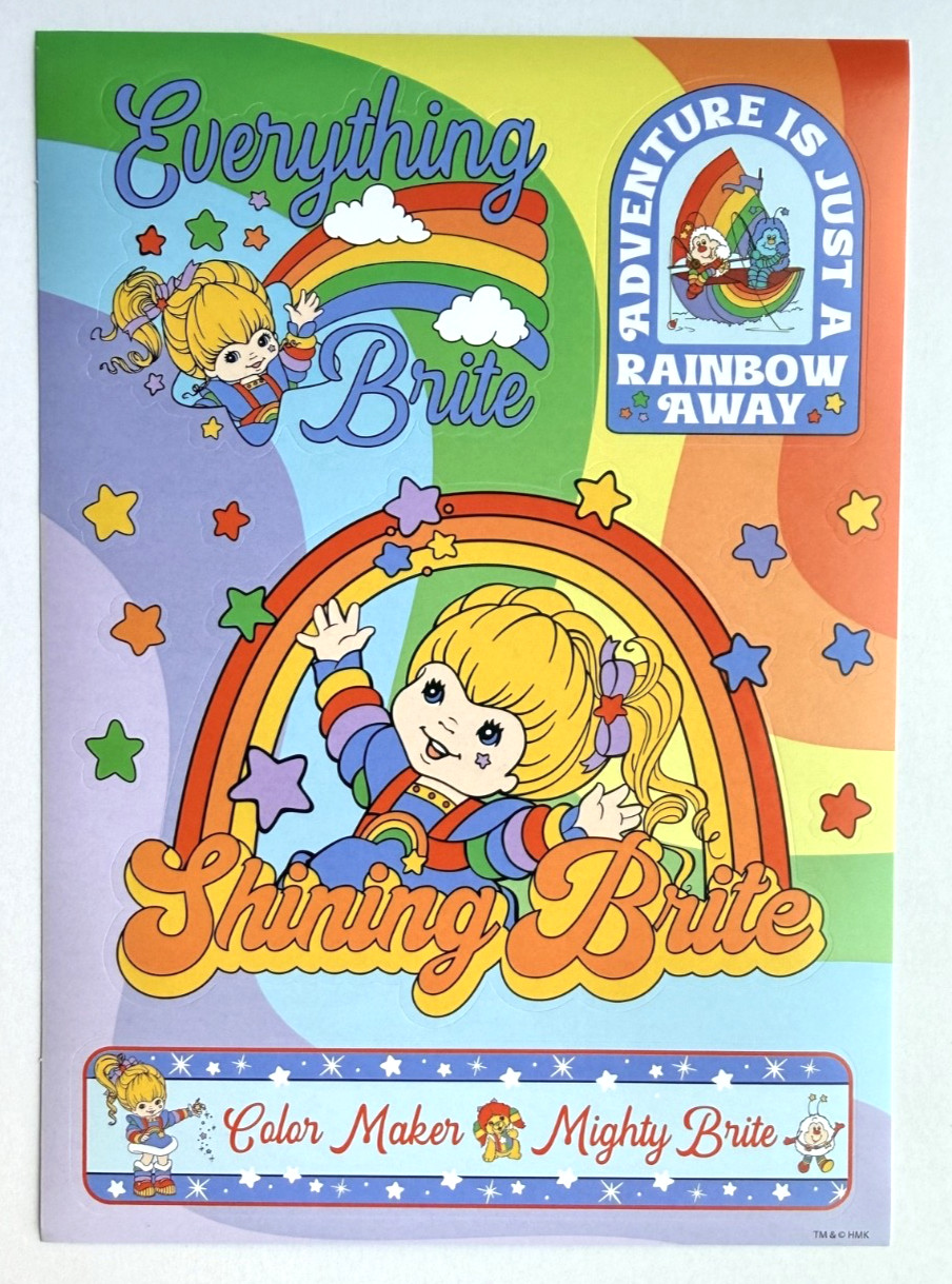 Hallmark HMK 🌈 Rainbow Brite 🌈 Sticker Sheet Adventure,  Rainbows, and Friends