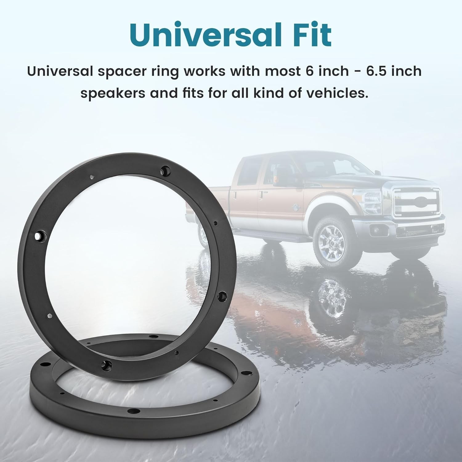 2× 6.5" Plastic Speaker Spacer Rings Bracket Subwoofer Custom Mounting Adapter