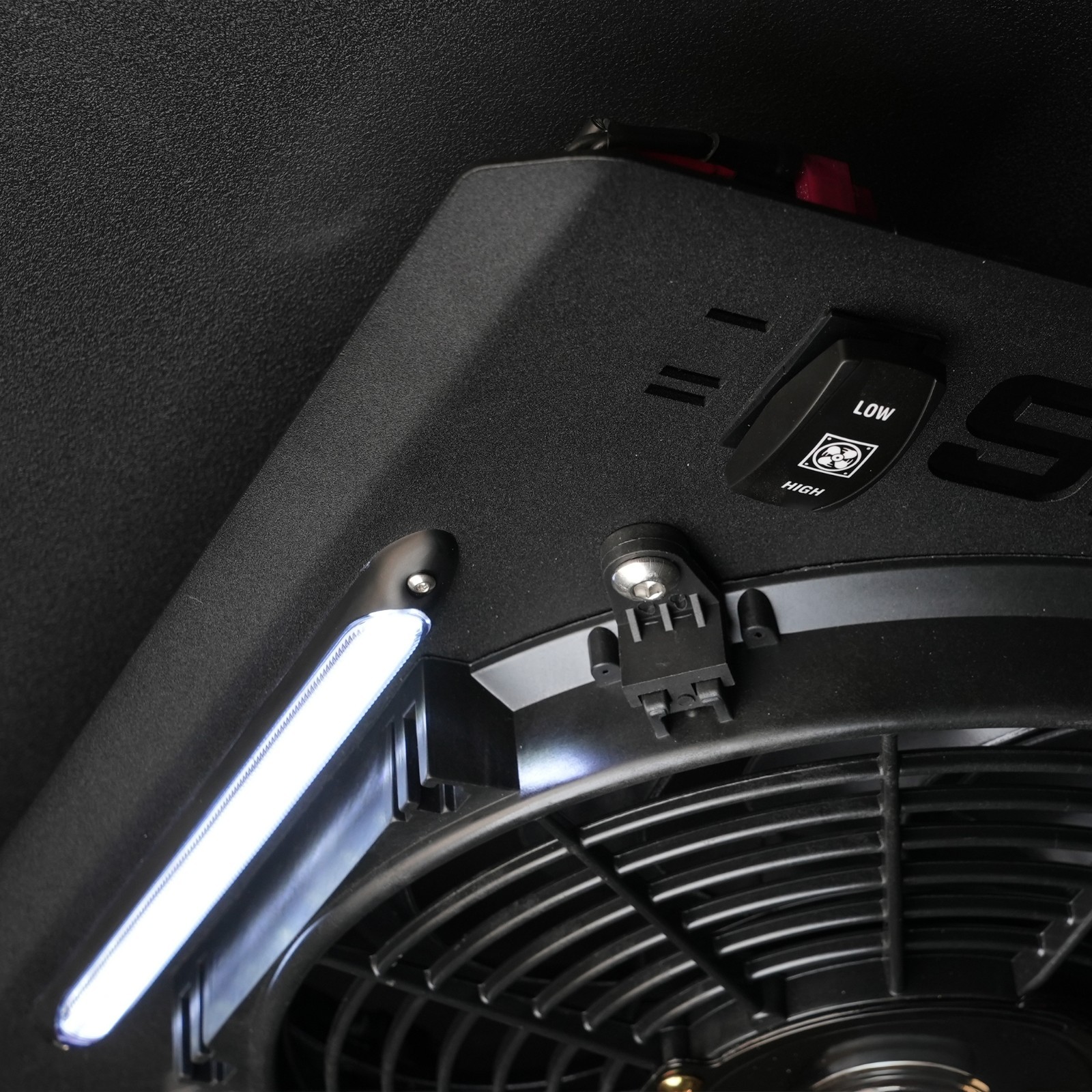 Zero-Turn Mower Canopy with Cooling Fan and LED Lights, Orange